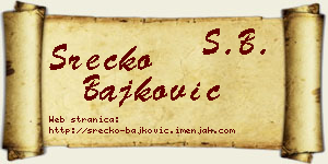 Srećko Bajković vizit kartica